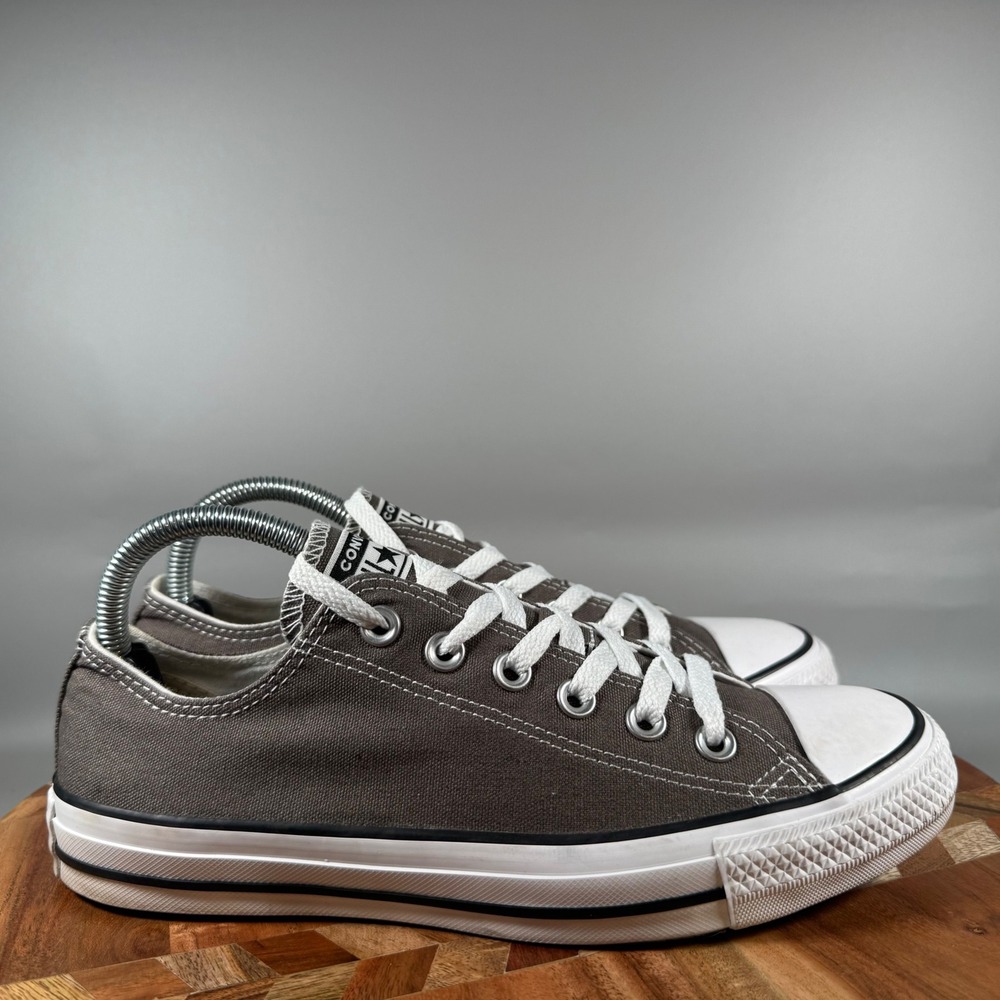 Converse Chuck Taylor All Star Low Top Charcoal Grey Sneakers 1J794 Womens 8.5